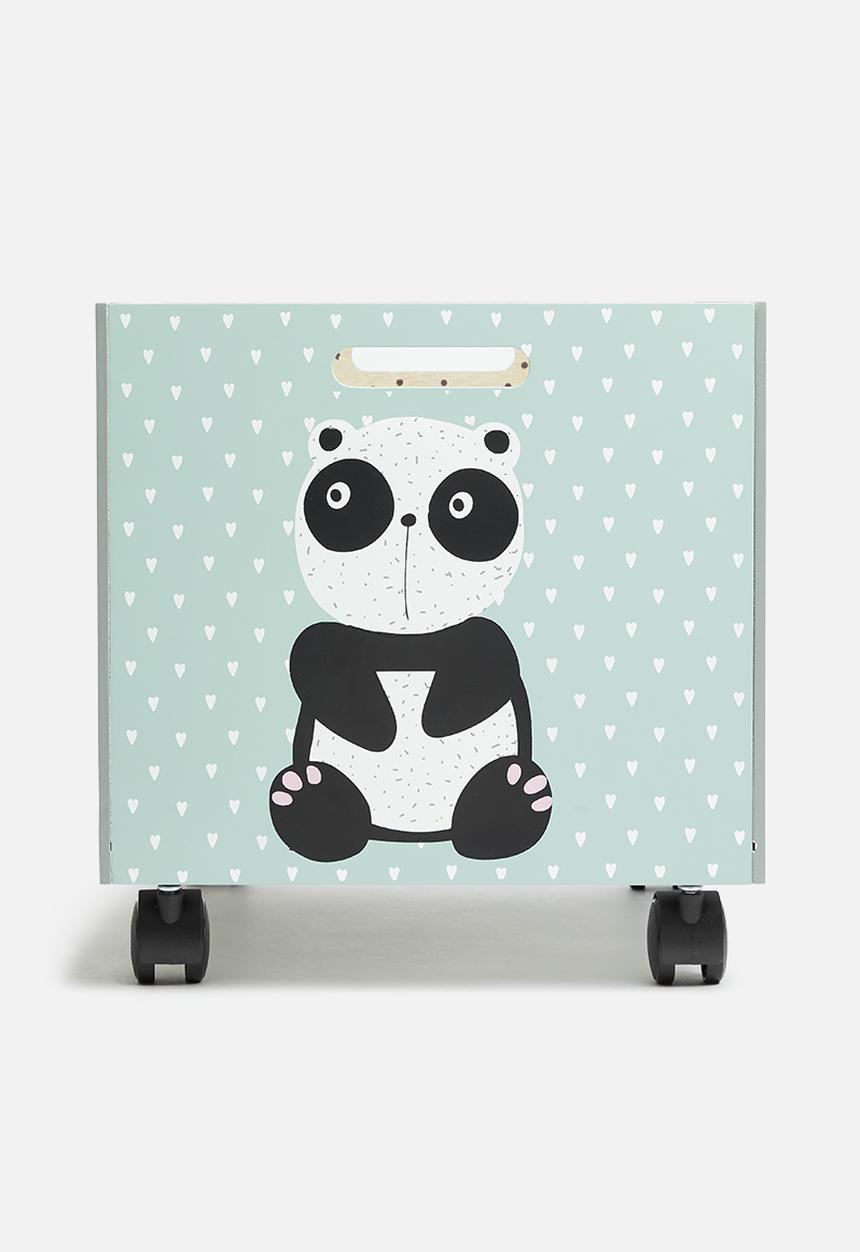 Storage Solutions - Panda wheely toy box - green