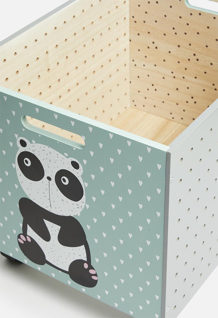 Storage Solutions - Panda wheely toy box - green