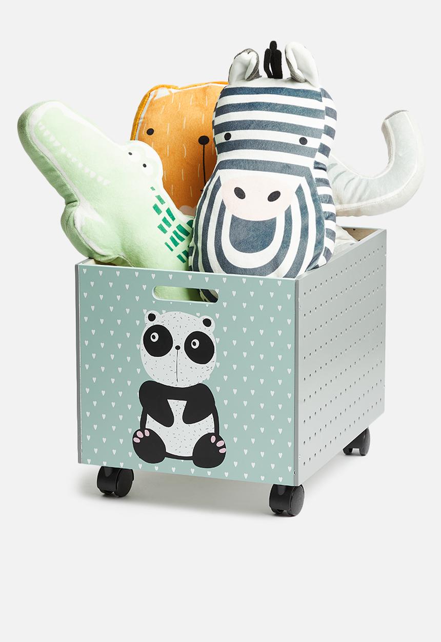 Storage Solutions - Panda wheely toy box - green