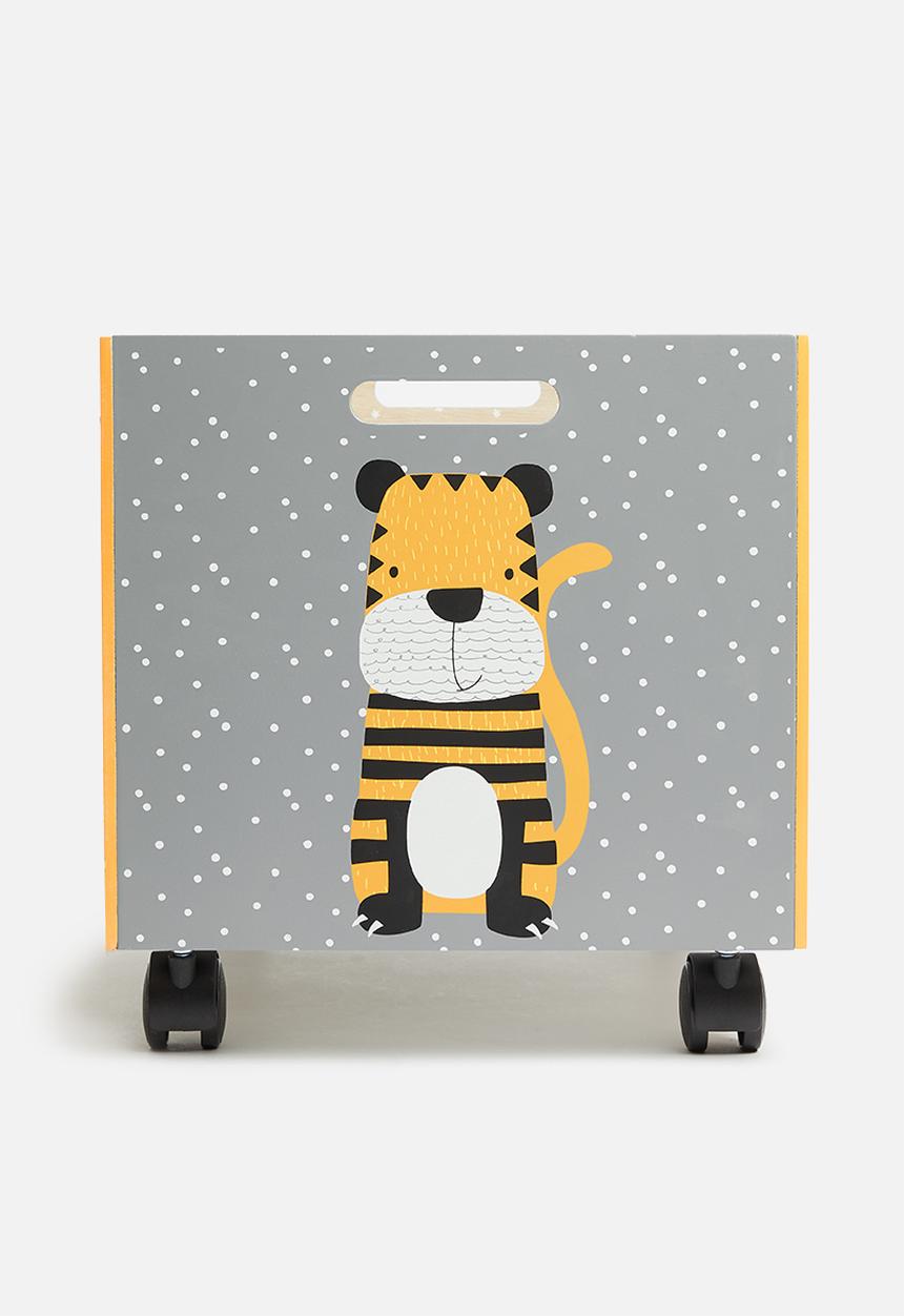 Storage Solutions - Lion wheely toy box - grey