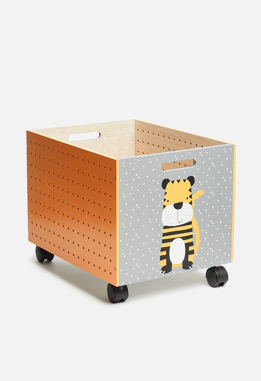 Storage Solutions - Lion wheely toy box - grey