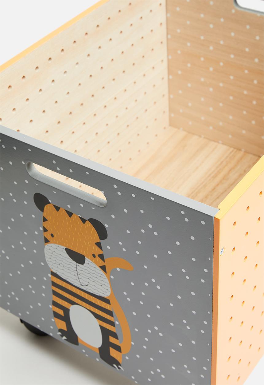 Storage Solutions - Lion wheely toy box - grey