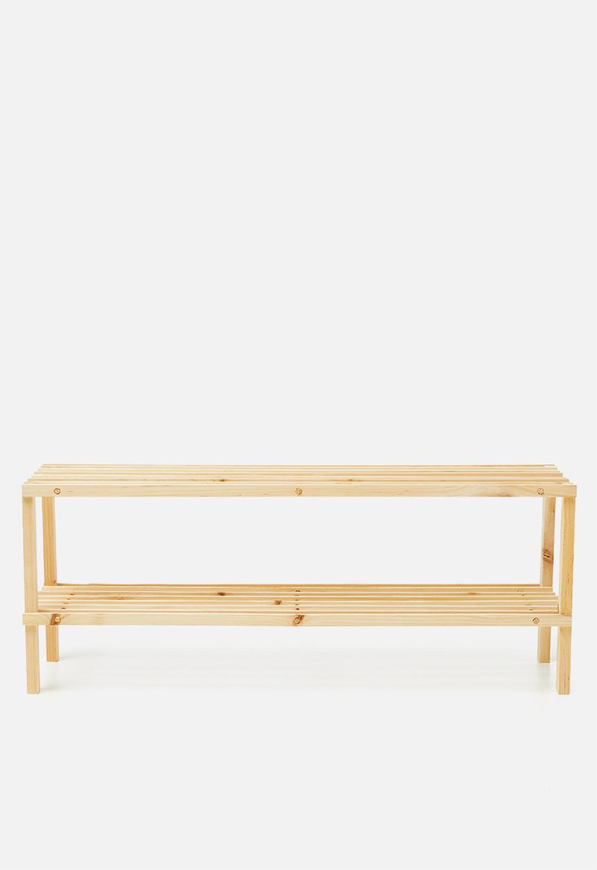 H&S - 2 layer shoe rack - natural