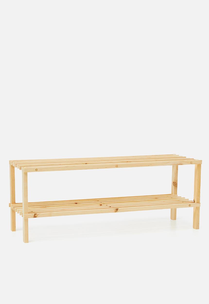 H&S - 2 layer shoe rack - natural