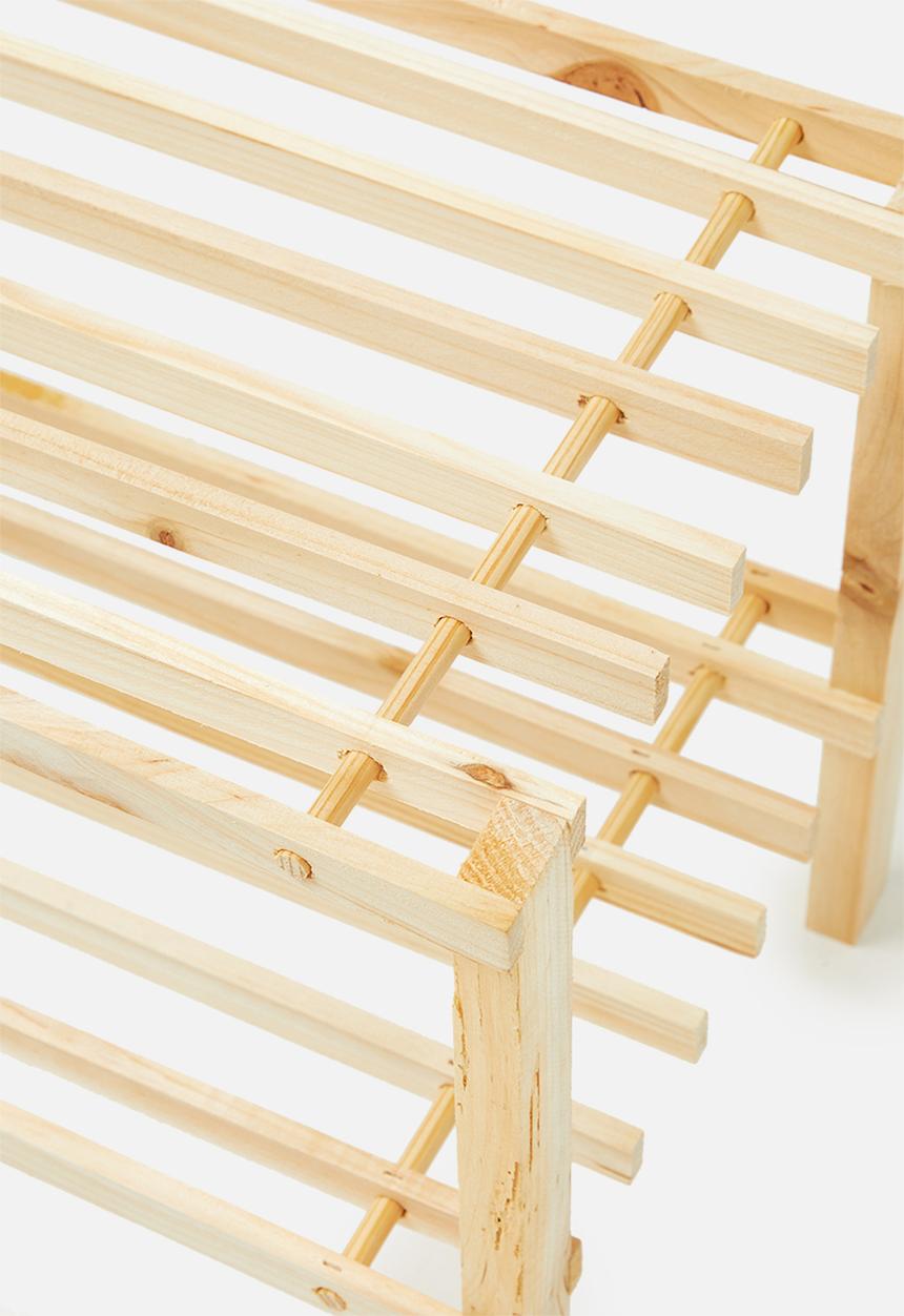 H&S - 2 layer shoe rack - natural
