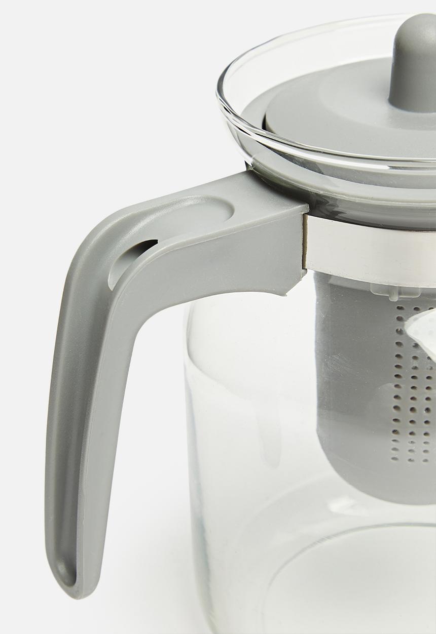 Excellent Houseware - Glass teapot - grey