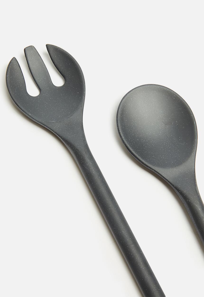 Excellent Houseware - Melamine Serving set - charcoal