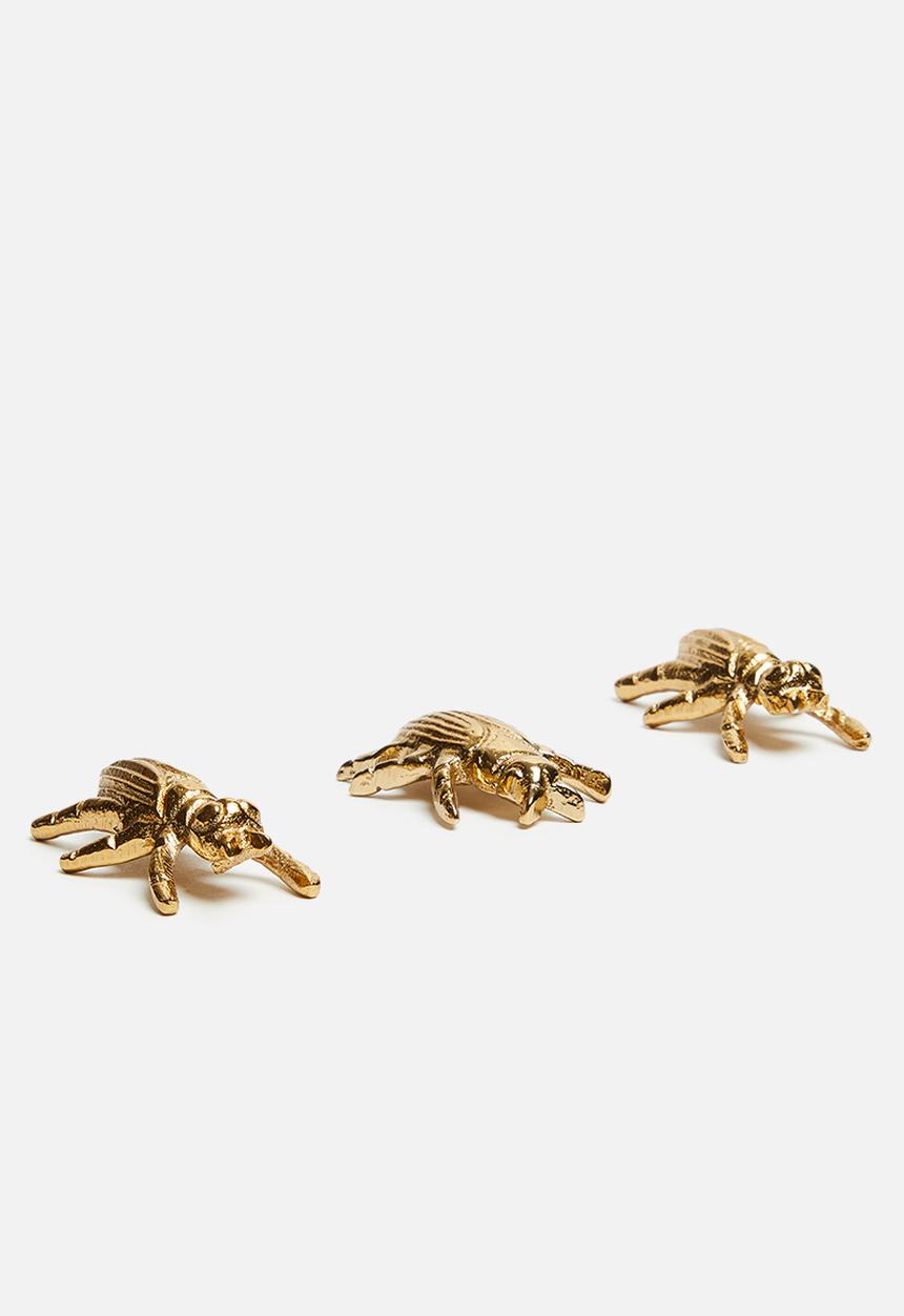 H&S - Flying insect set of 3 - gold