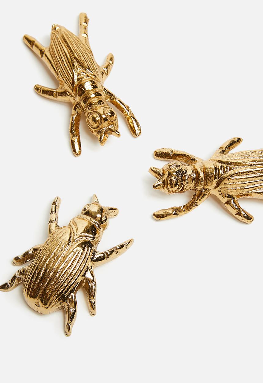 H&S - Flying insect set of 3 - gold