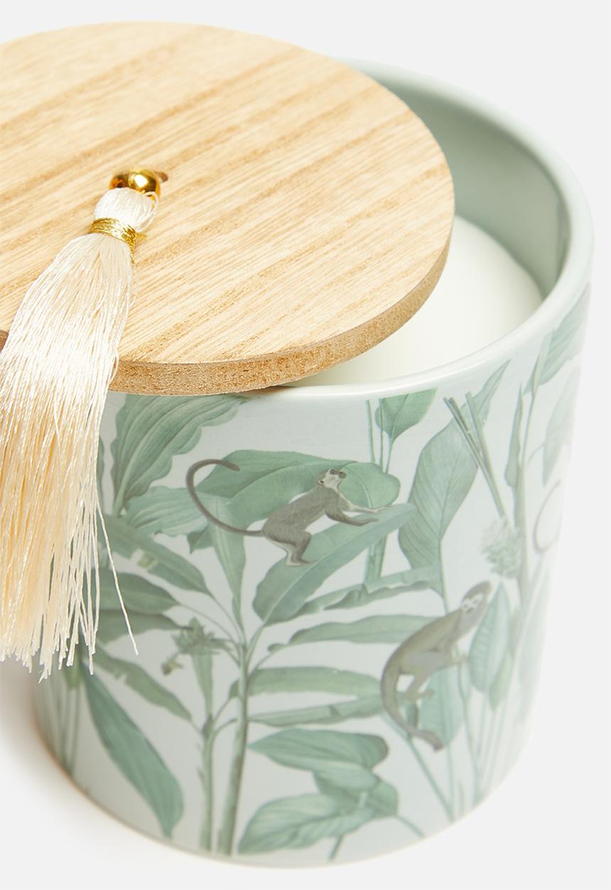 H&S - Tropical party tassel candle - green