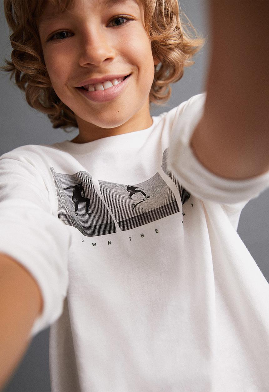 MANGO - T-shirt street - natural