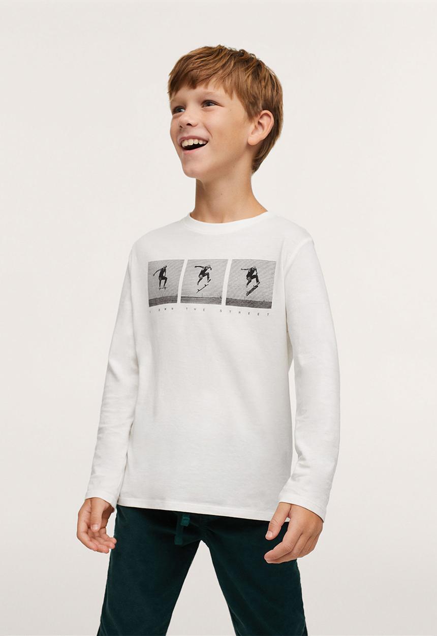 MANGO - T-shirt street - natural