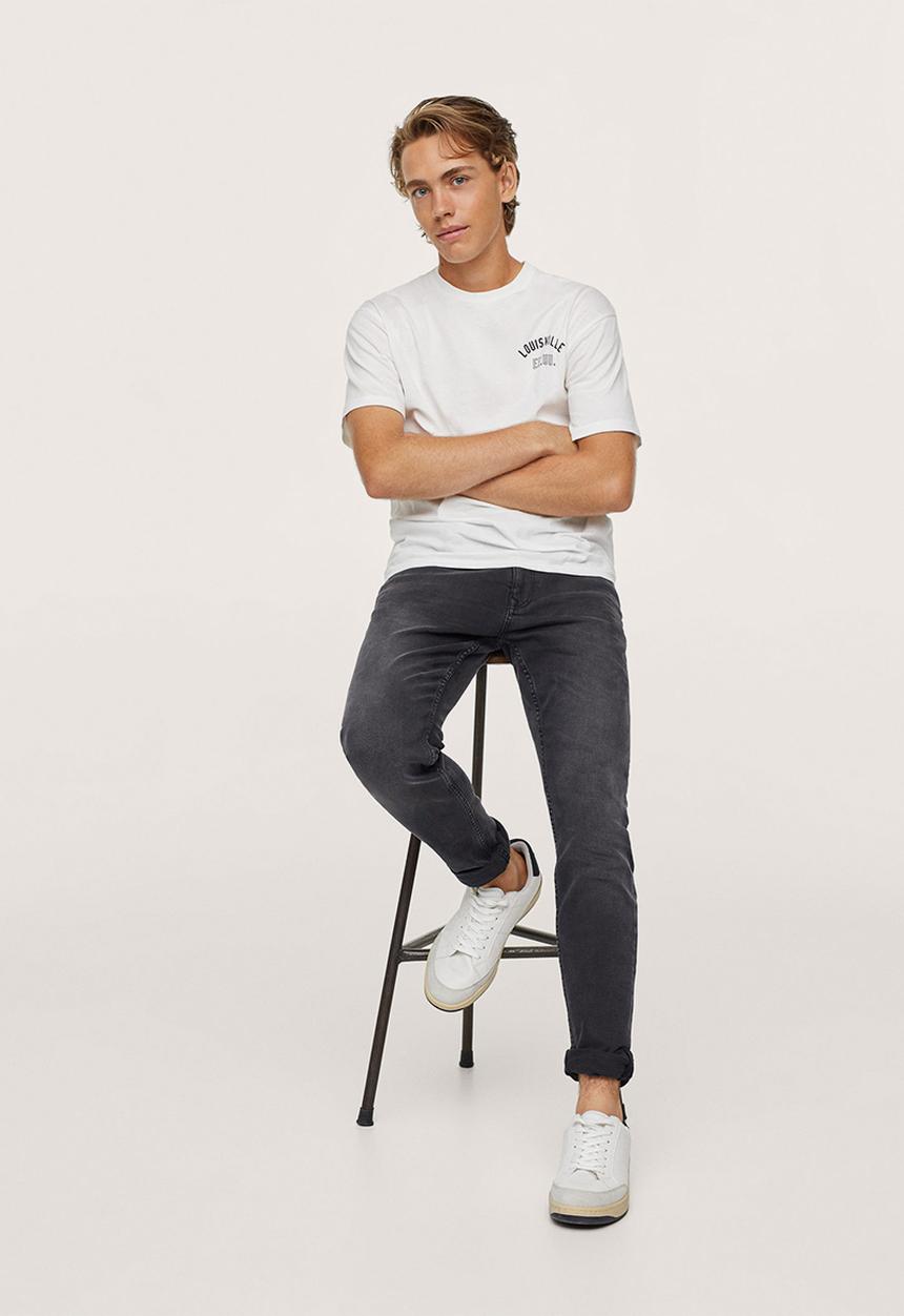 MANGO - T-shirt Thomas - white 