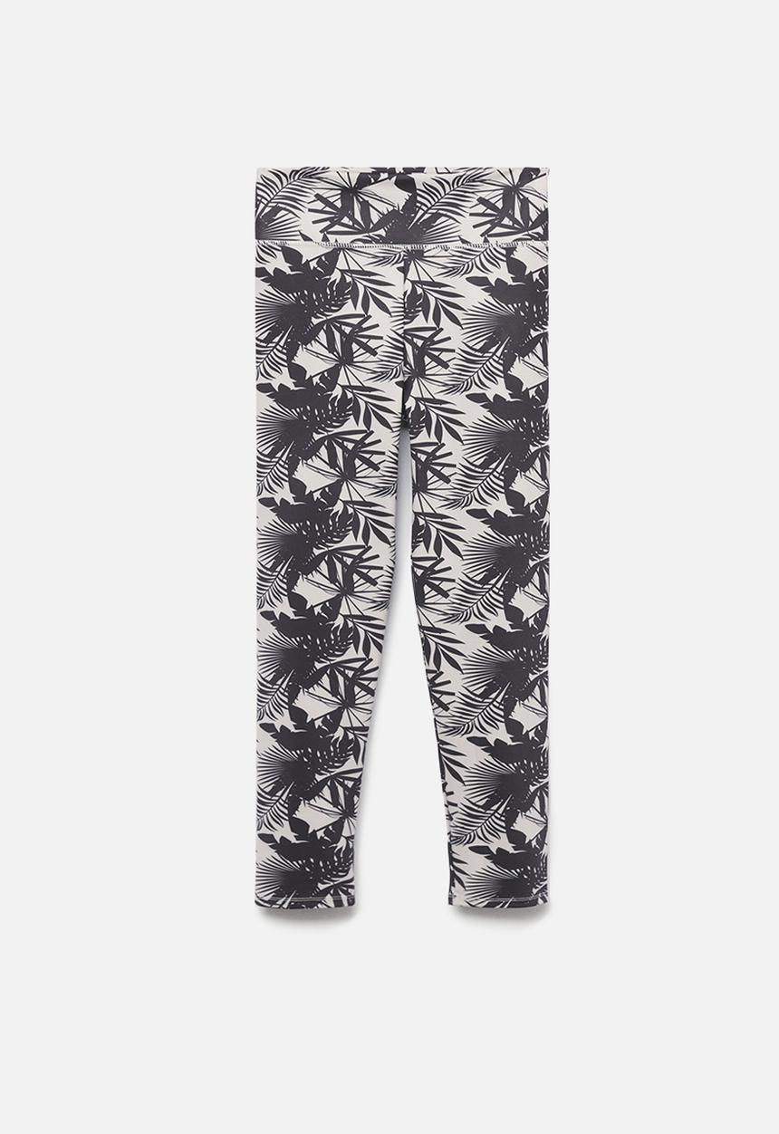 MANGO - Leggings savage - grey & white 