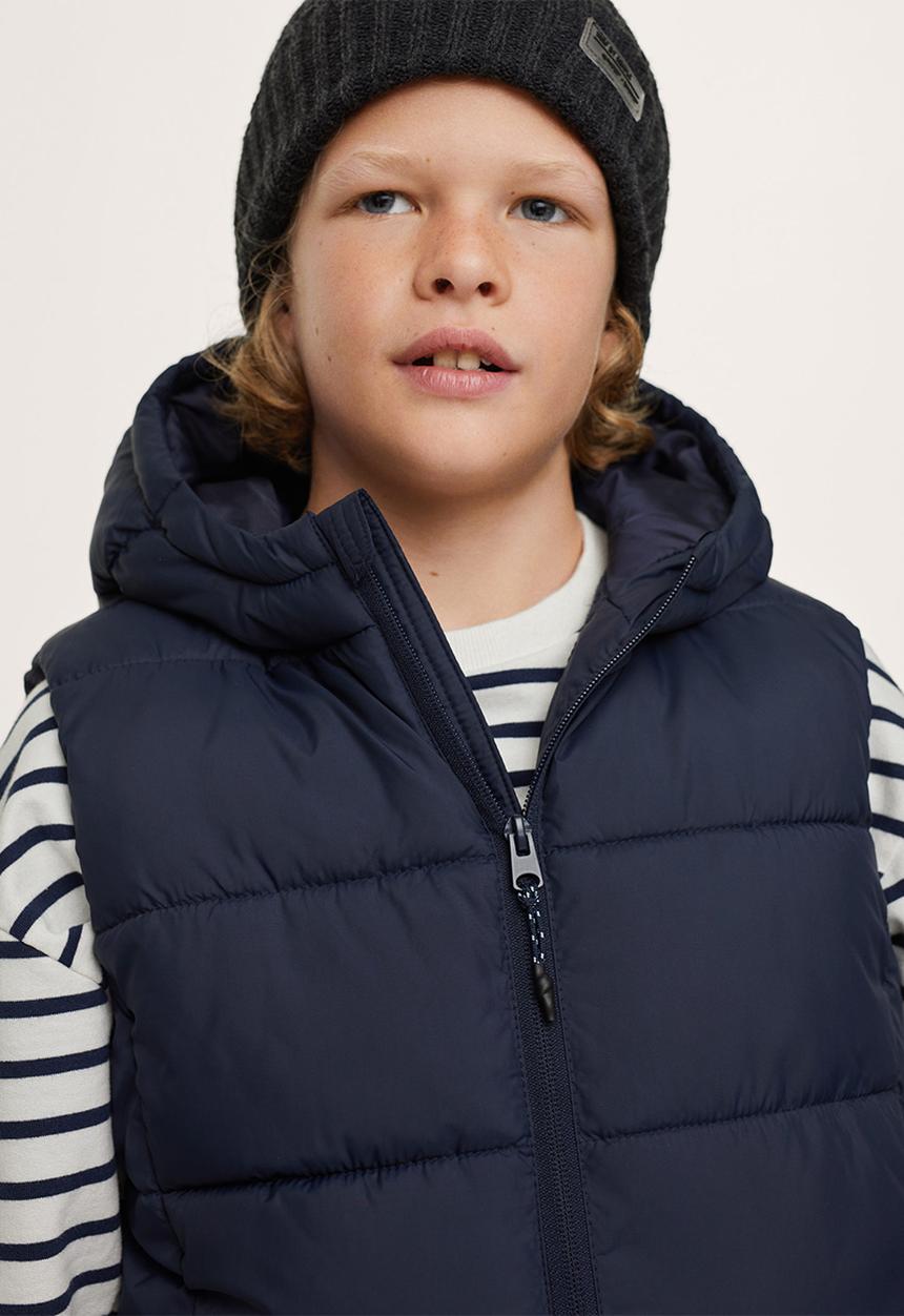 MANGO - Waistcoat amerv - navy