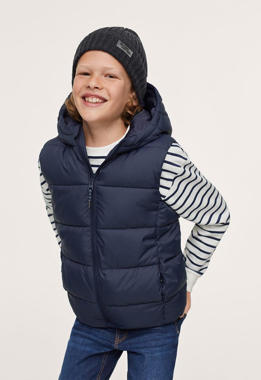 MANGO - Waistcoat amerv - navy