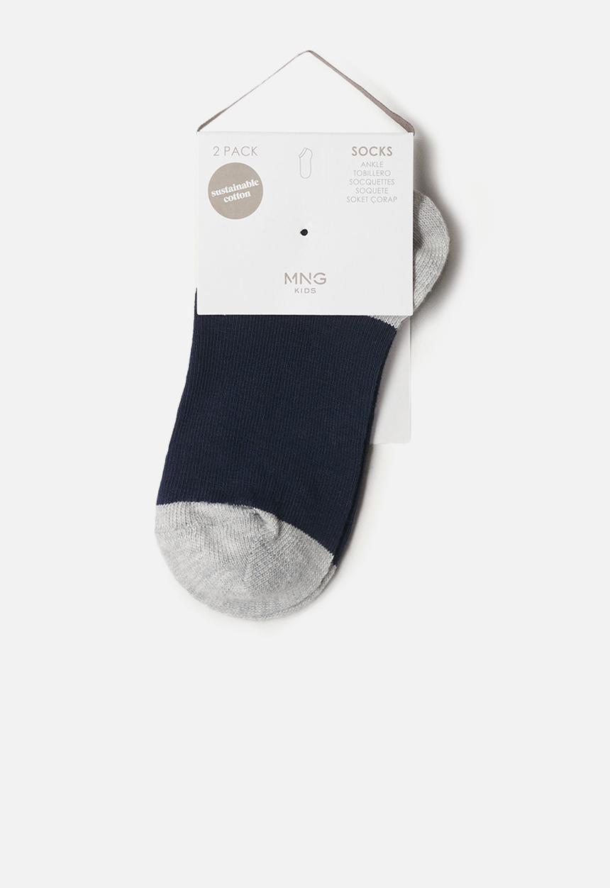 MANGO - Socks funny 2 pack - navy & grey 