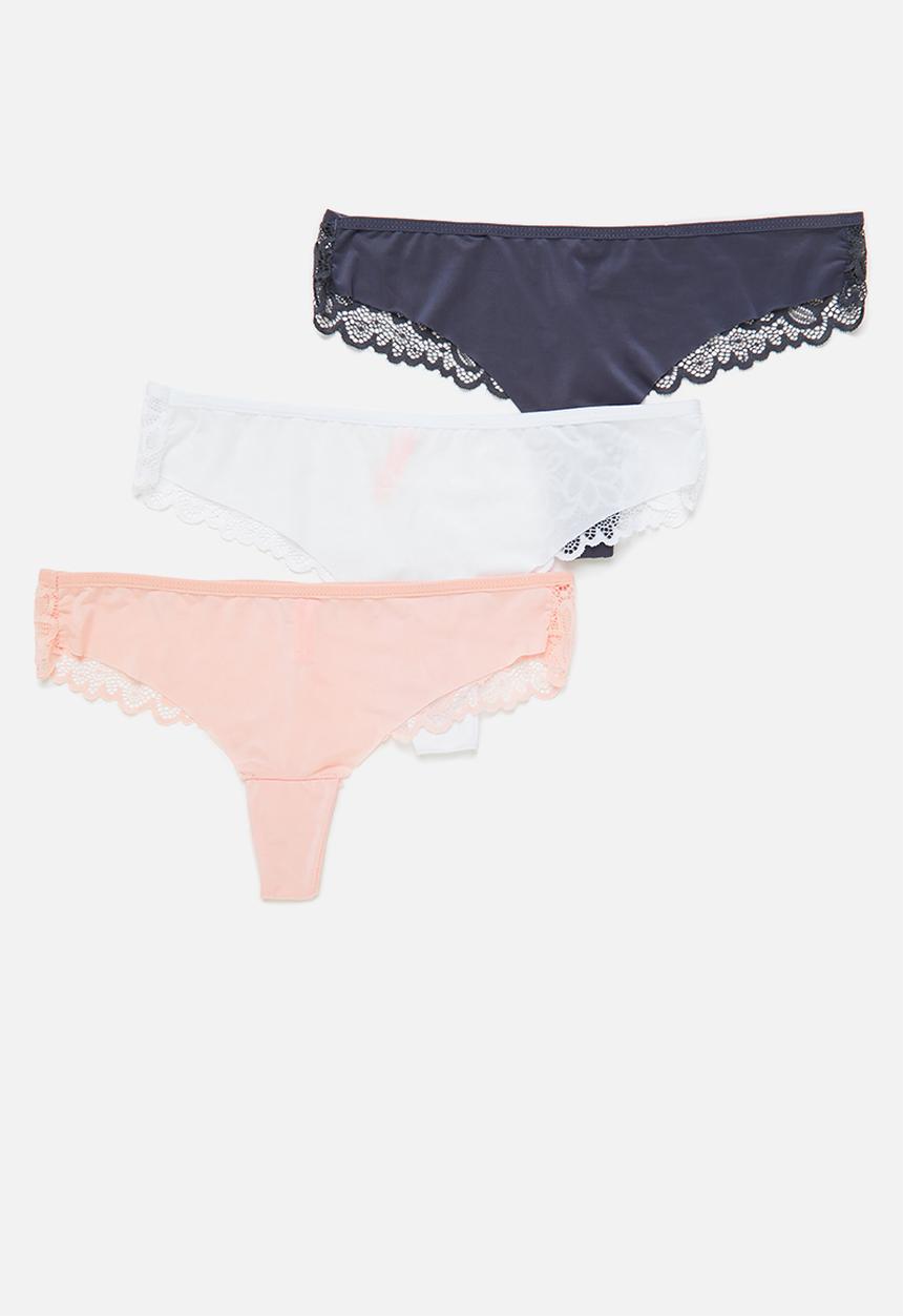 KANGOL - 3 Pack mf no vpl thongs - multi
