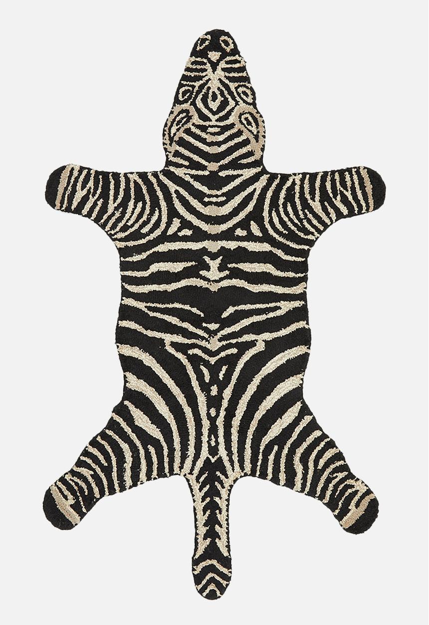 Sixth Floor - Zebra tufted rug - black & white