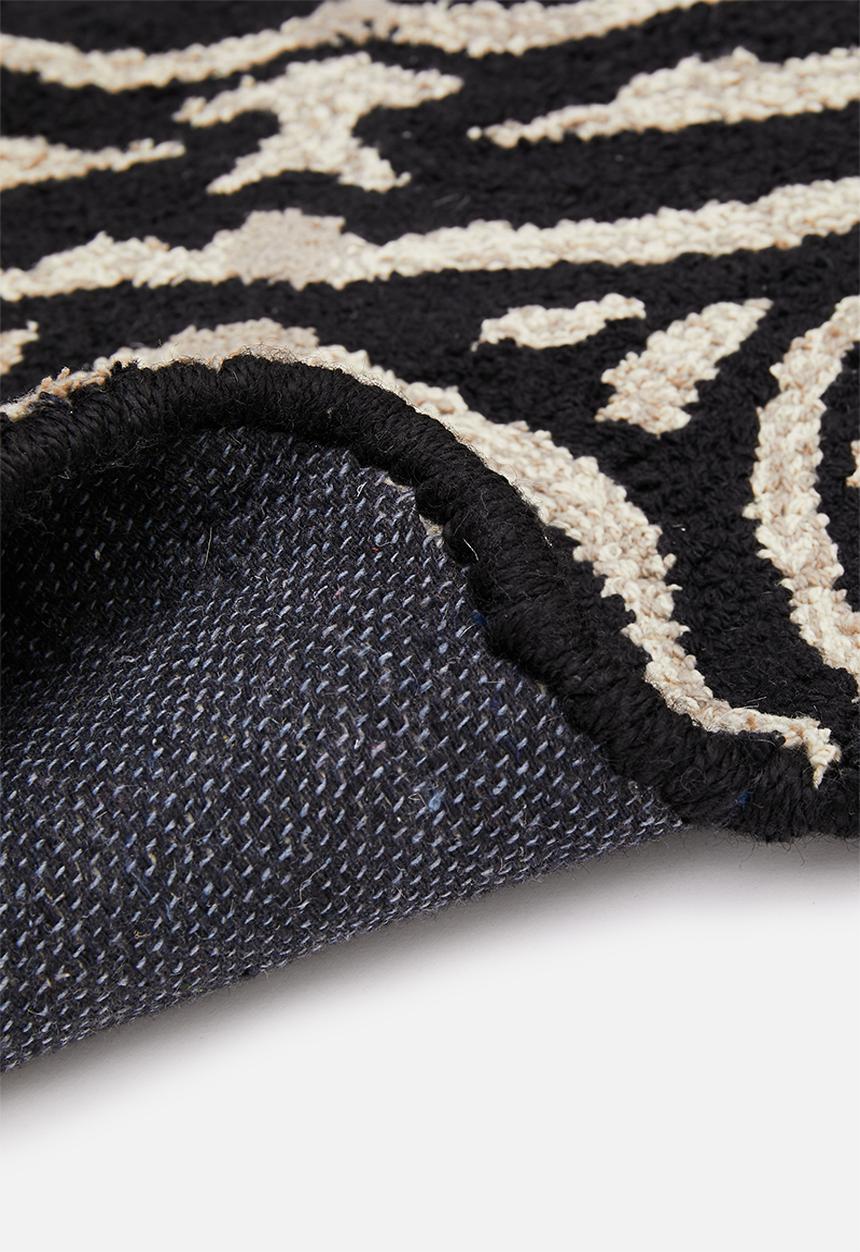 Sixth Floor - Zebra tufted rug - black & white