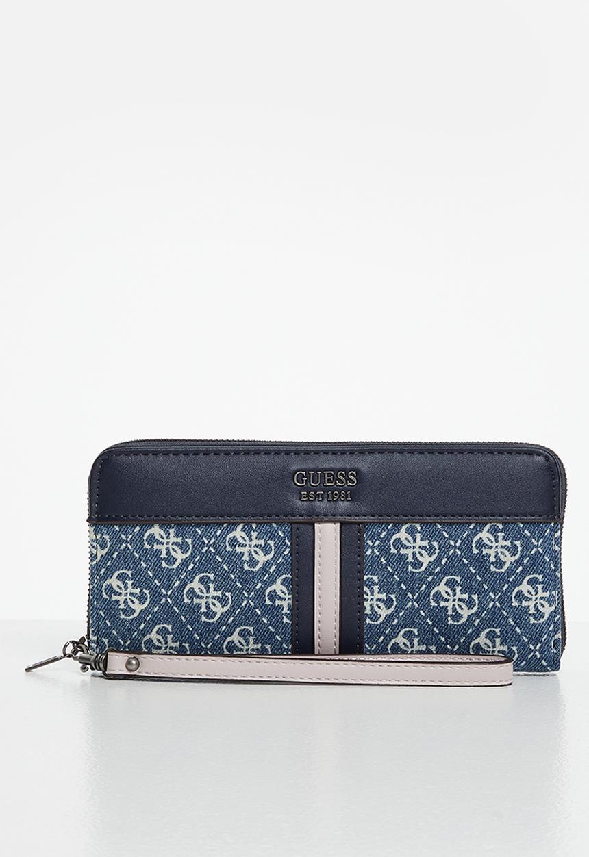 GUESS - Kasinta slg large zip around - blue