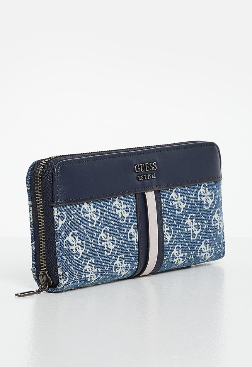GUESS - Kasinta slg large zip around - blue