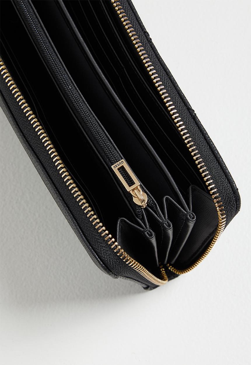 GUESS - Gillian slg large zip around - black