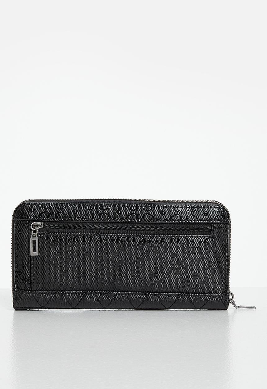 GUESS - Wessex slg large zip around - black