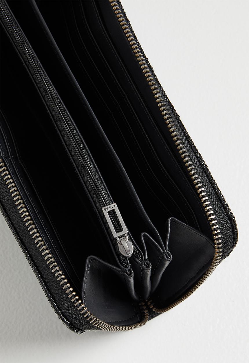 GUESS - Wessex slg large zip around - black