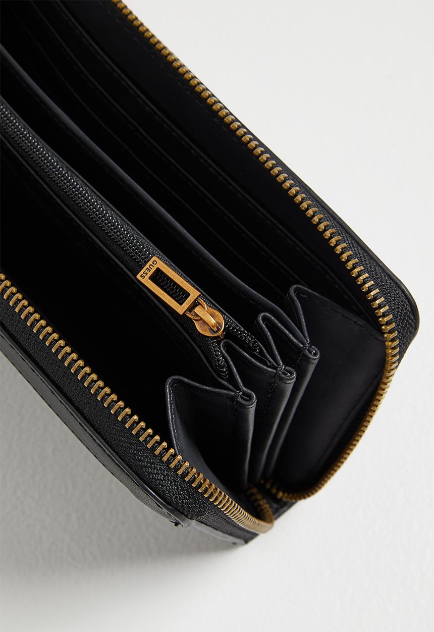 GUESS - Hensely slg large zip around - black