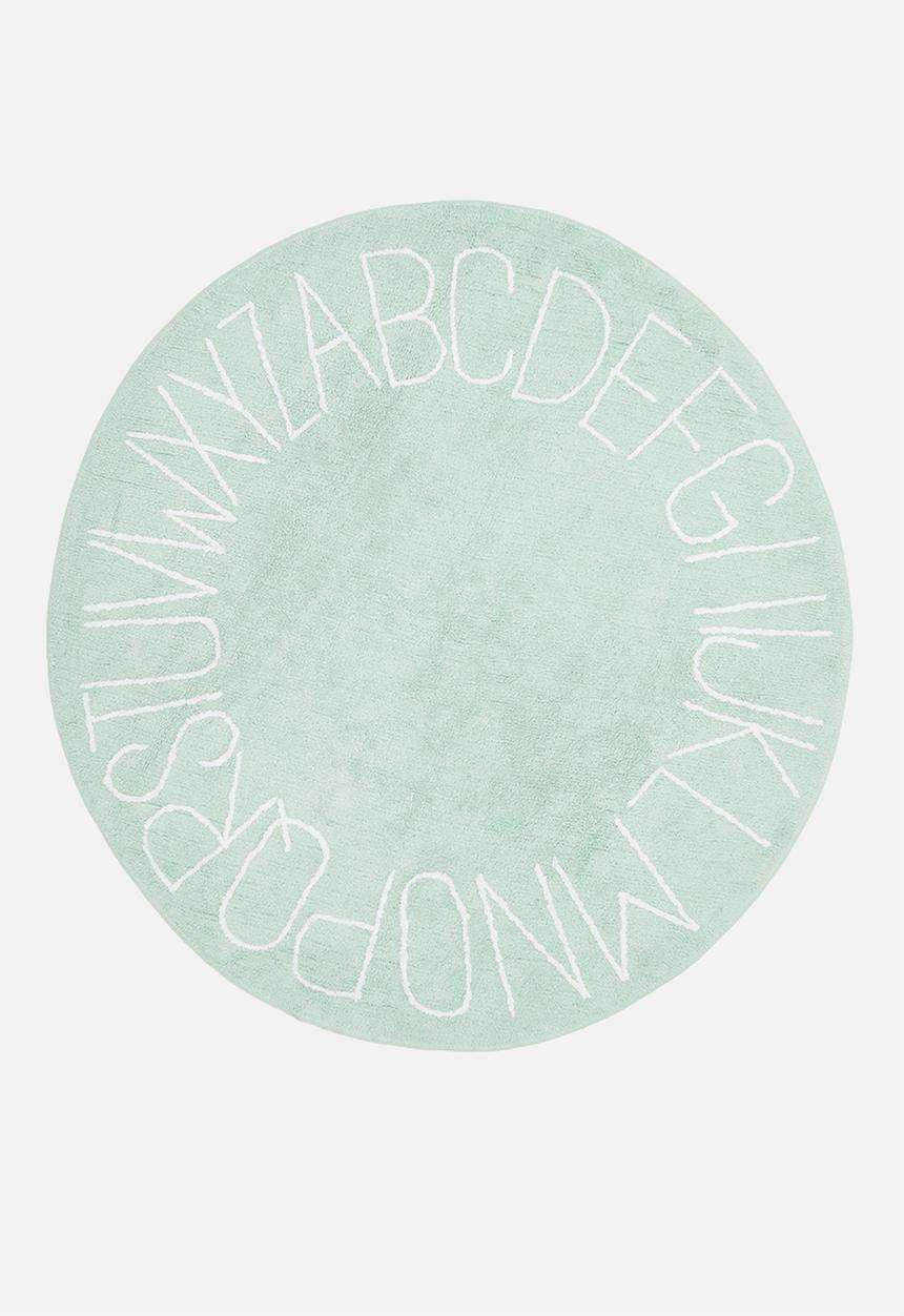 Sixth Floor - Alphabet tufted round rug - blue