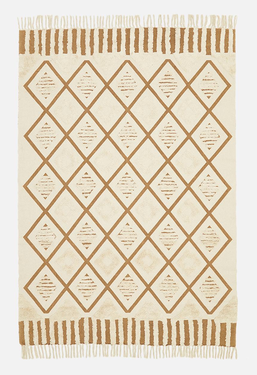 Sixth Floor - Maria tufted rug - cream & brown