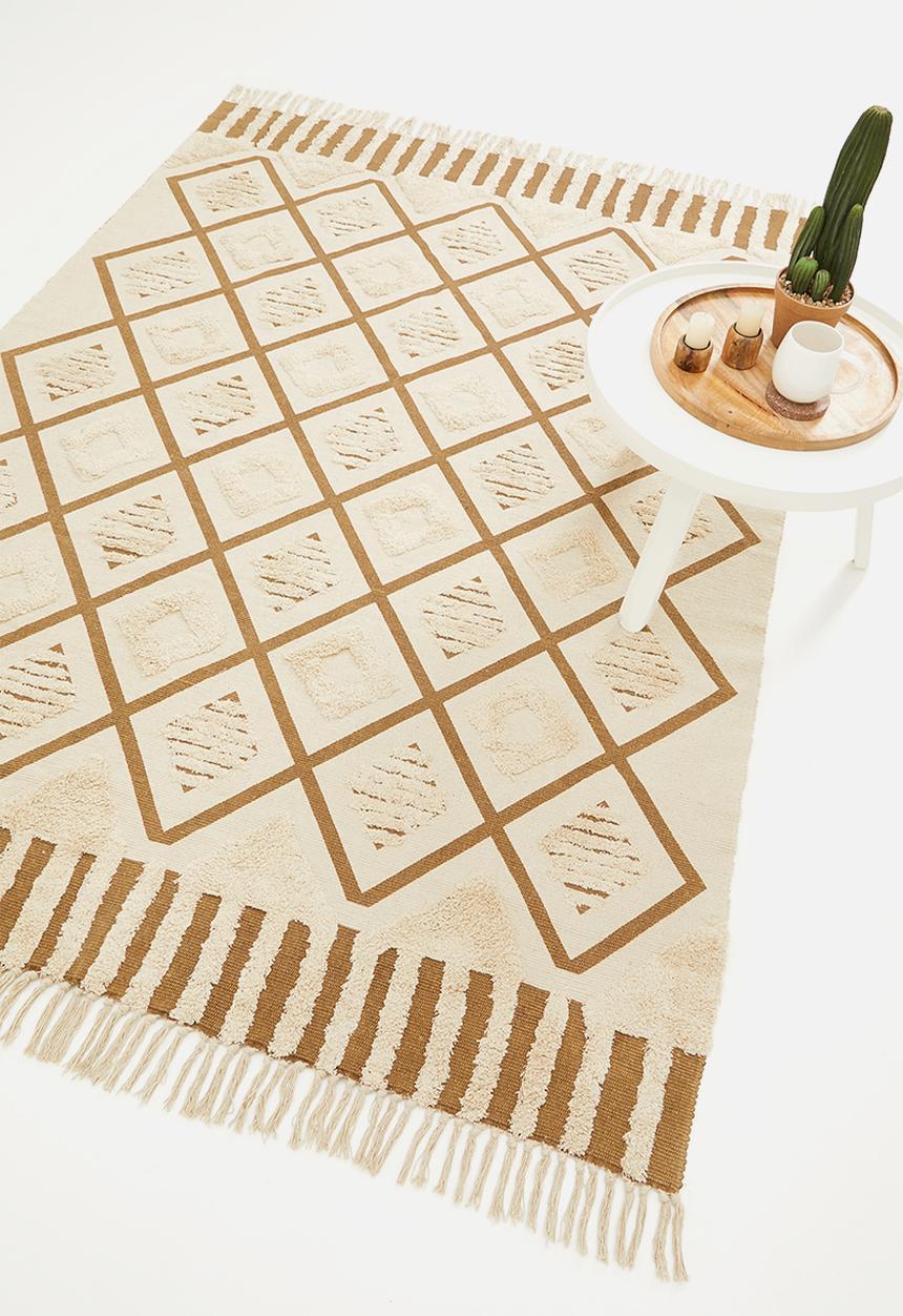 Sixth Floor - Maria tufted rug - cream & brown