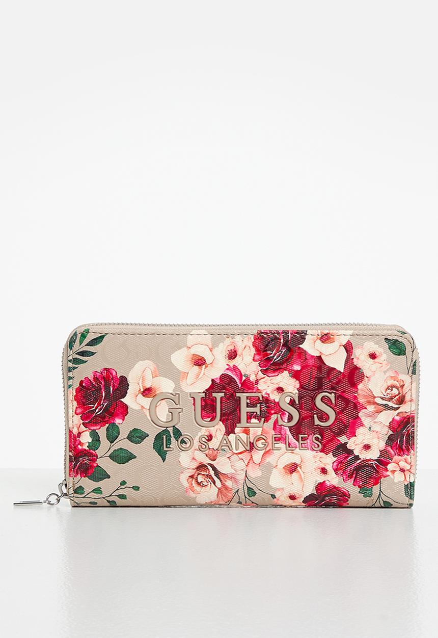 GUESS - Rodney slg medium zip around - floral