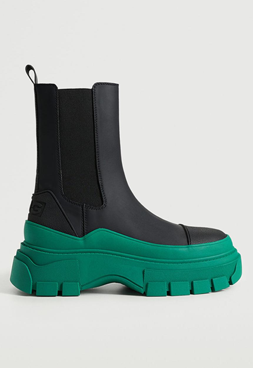 MANGO - Water contrast-sole ankle boot - green