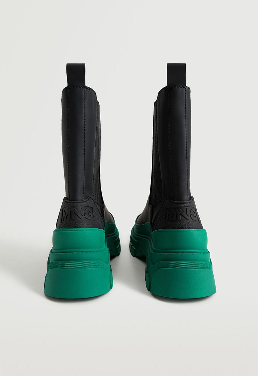 MANGO - Water contrast-sole ankle boot - green