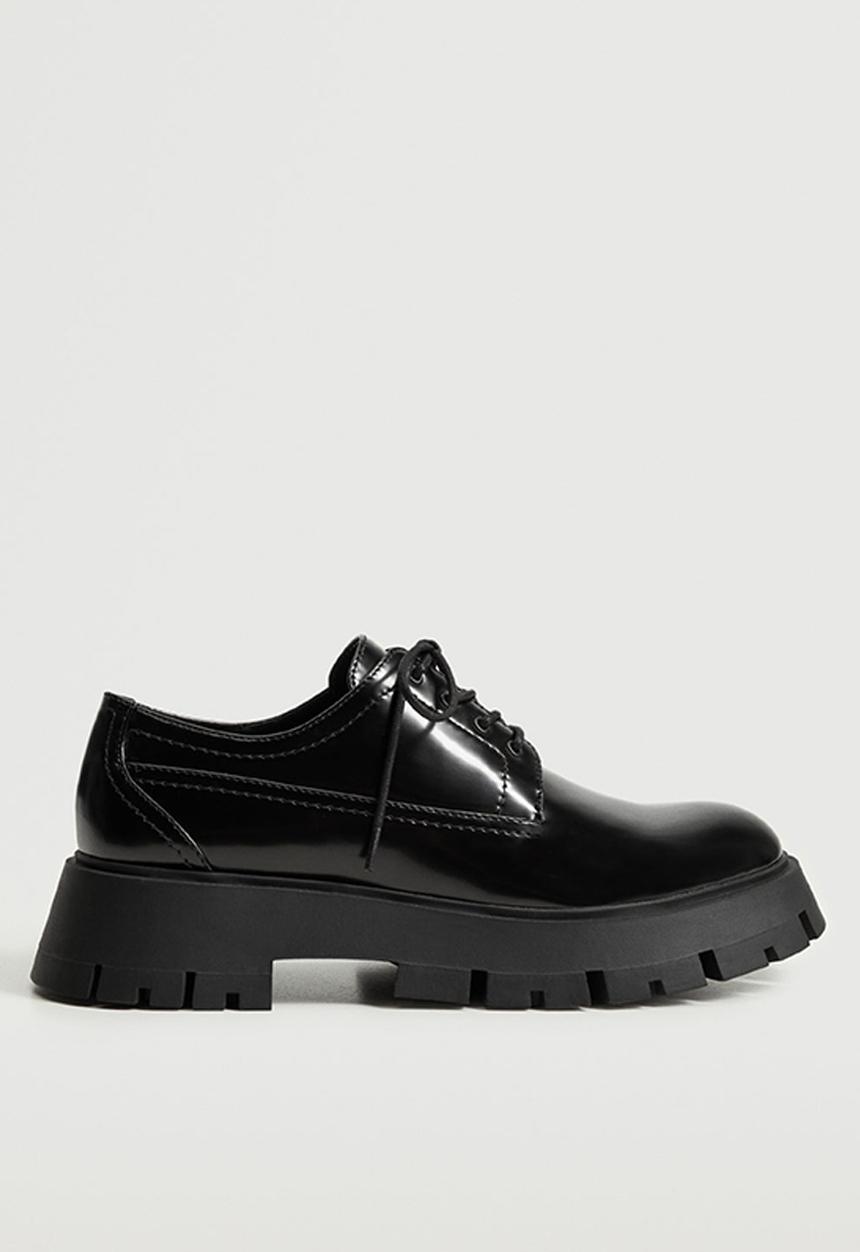 MANGO - Neil track sole derby - black