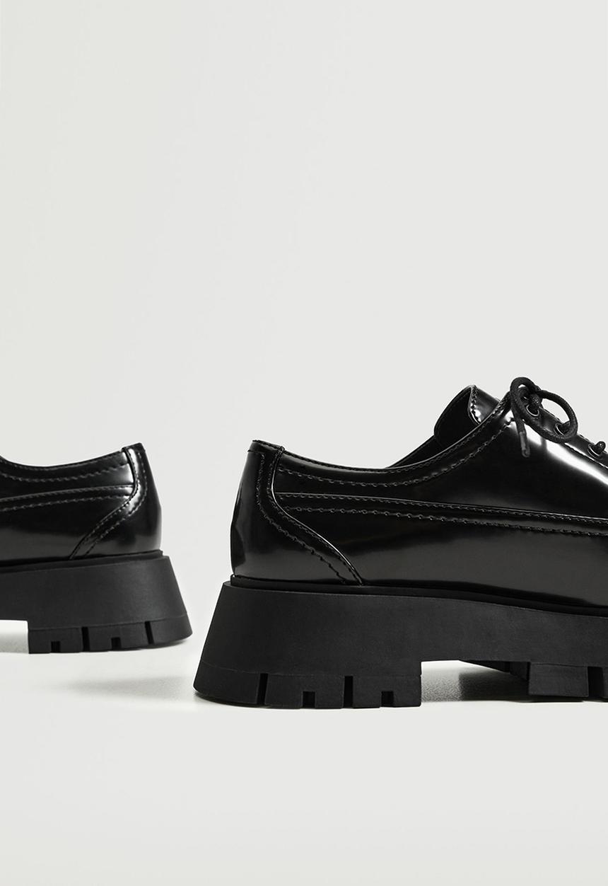 MANGO - Neil track sole derby - black