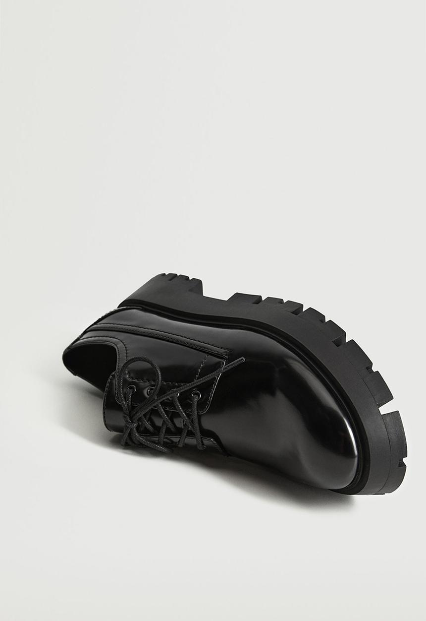 MANGO - Neil track sole derby - black