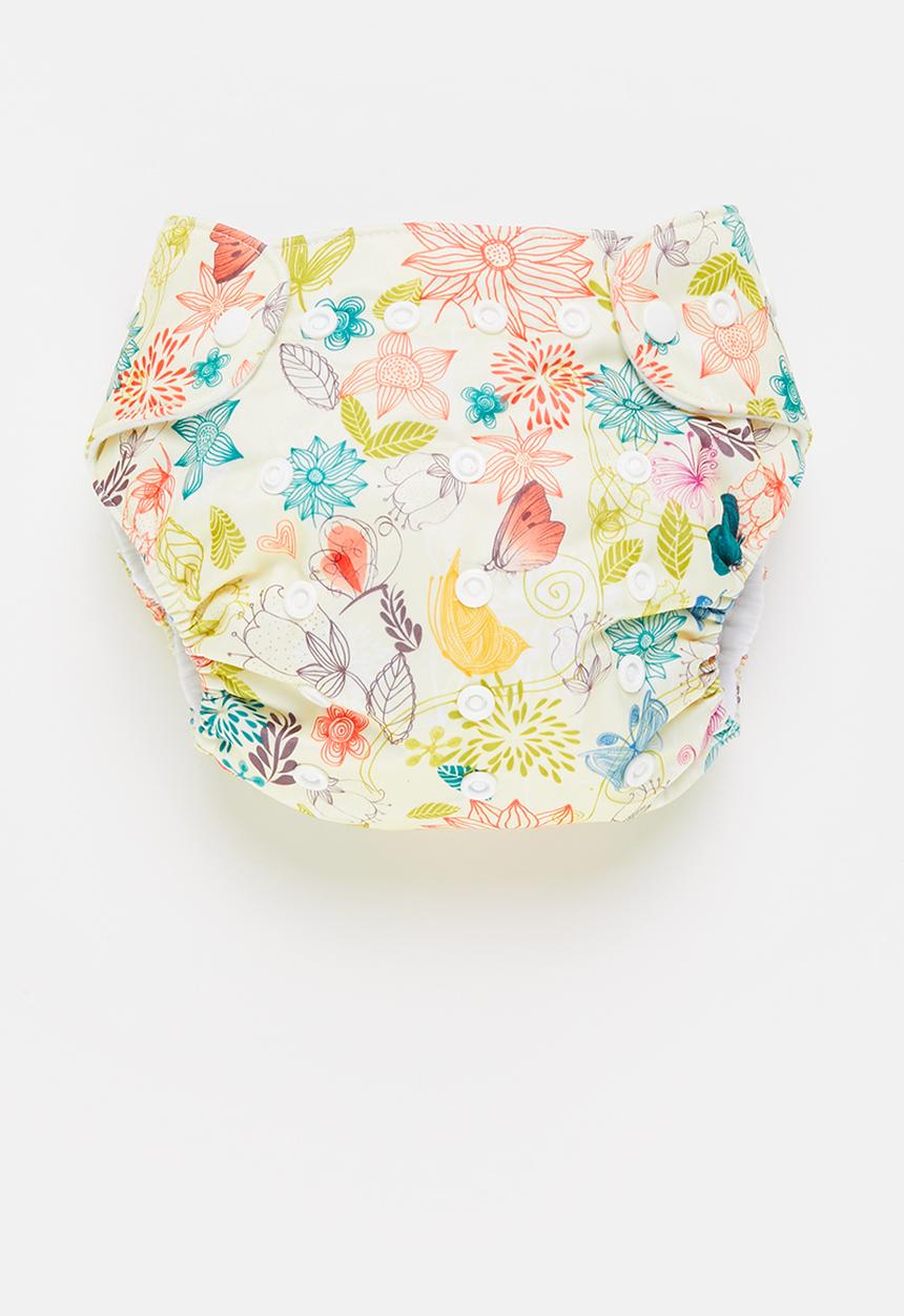 Bamboo Baby - Fancypants basic pocket nappy - bamboo insert - floral print 