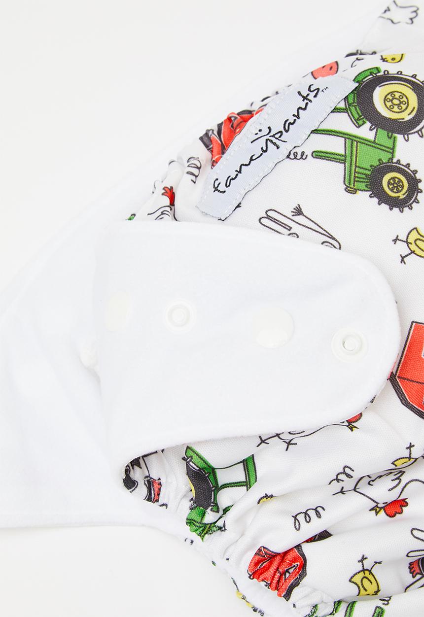 Bamboo Baby - Fancypants all in one nappy - farm yard print 