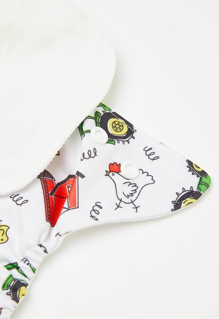Bamboo Baby - Fancypants all in one nappy - farm yard print 