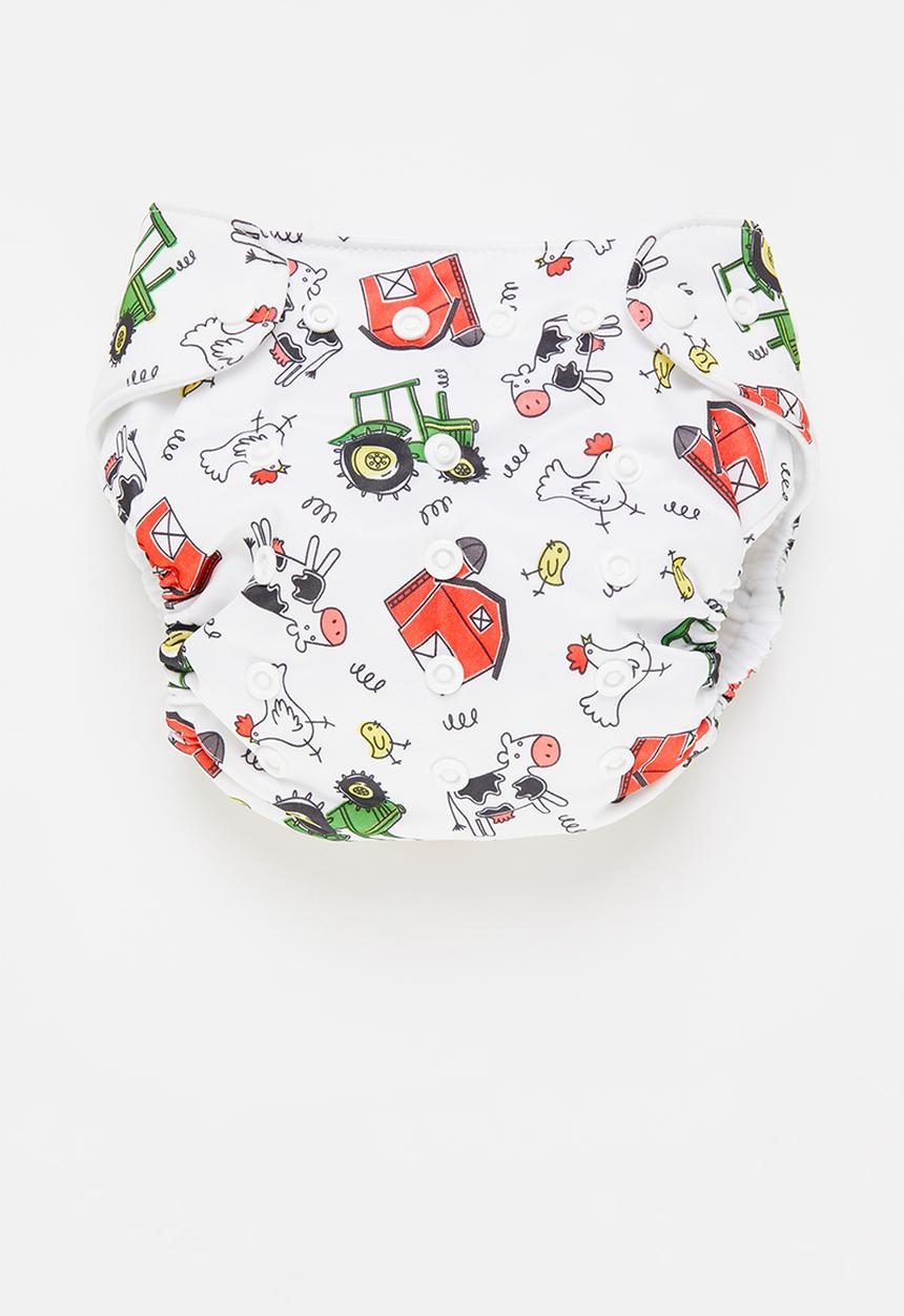Bamboo Baby - Fancypants all in one nappy - farm yard print 