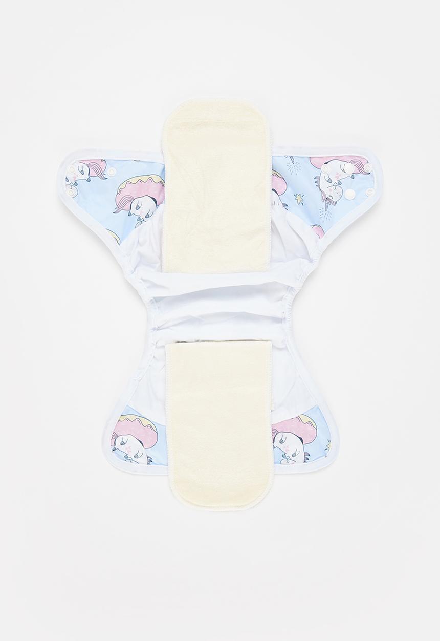 Bamboo Baby - All in one nappy - unicorn print 