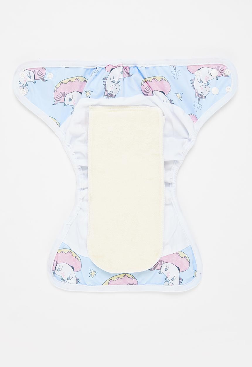 Bamboo Baby - All in one nappy - unicorn print 