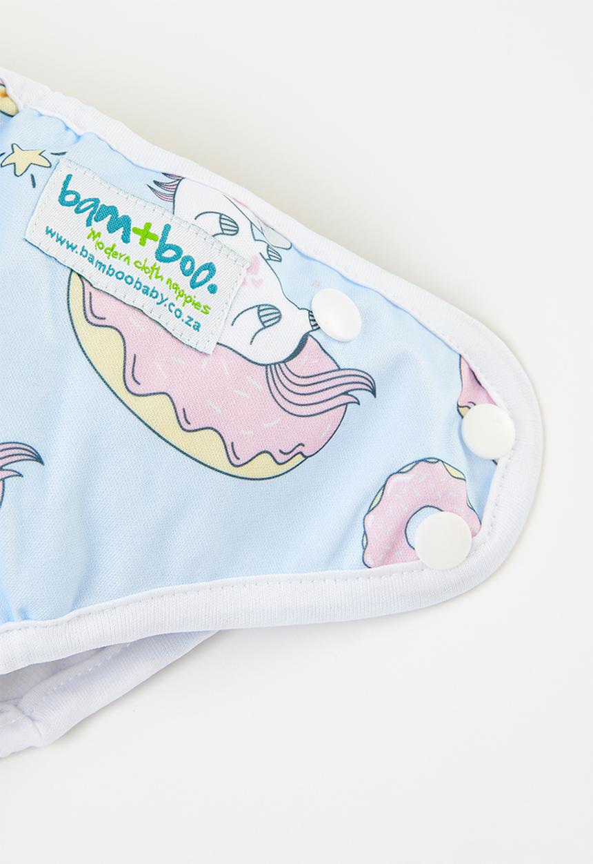 Bamboo Baby - All in one nappy - unicorn print 