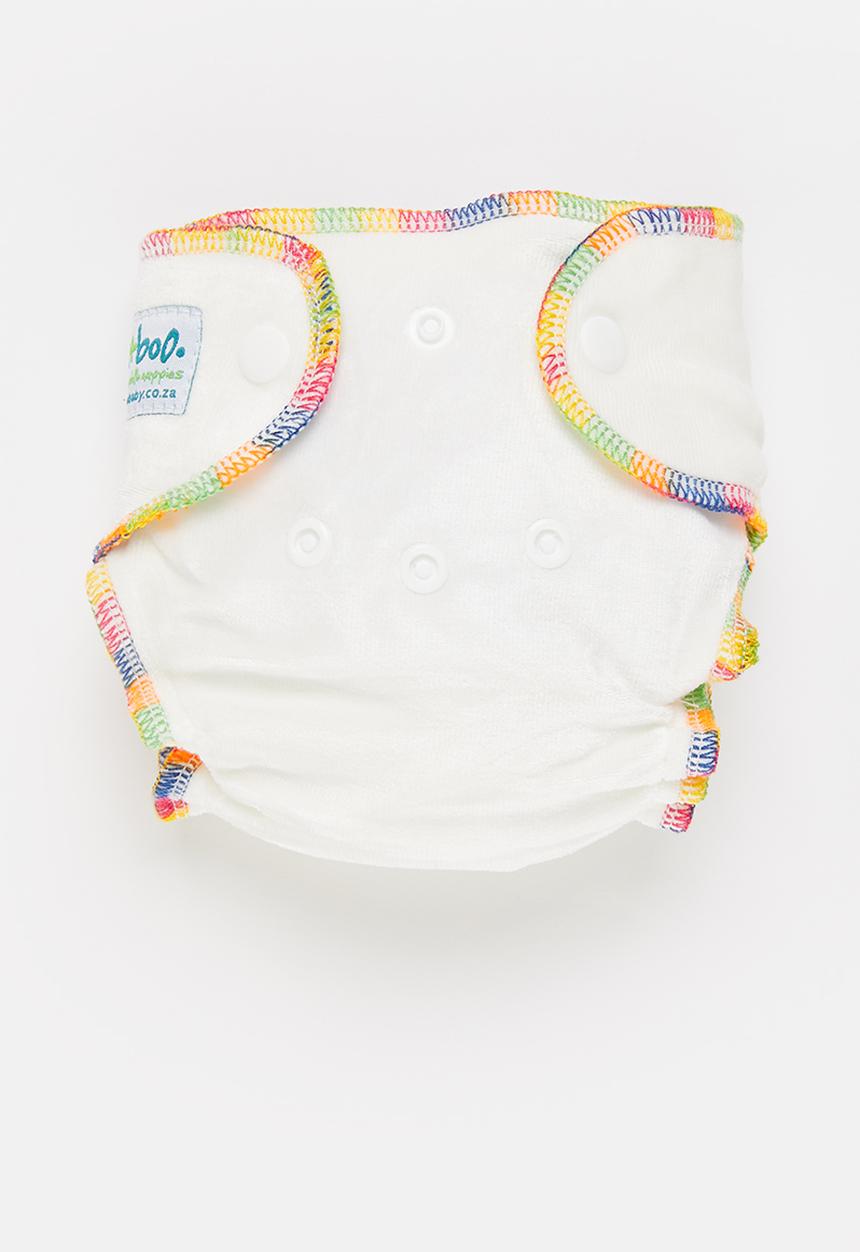 Bamboo Baby - Newborn fitted night time nappy - white