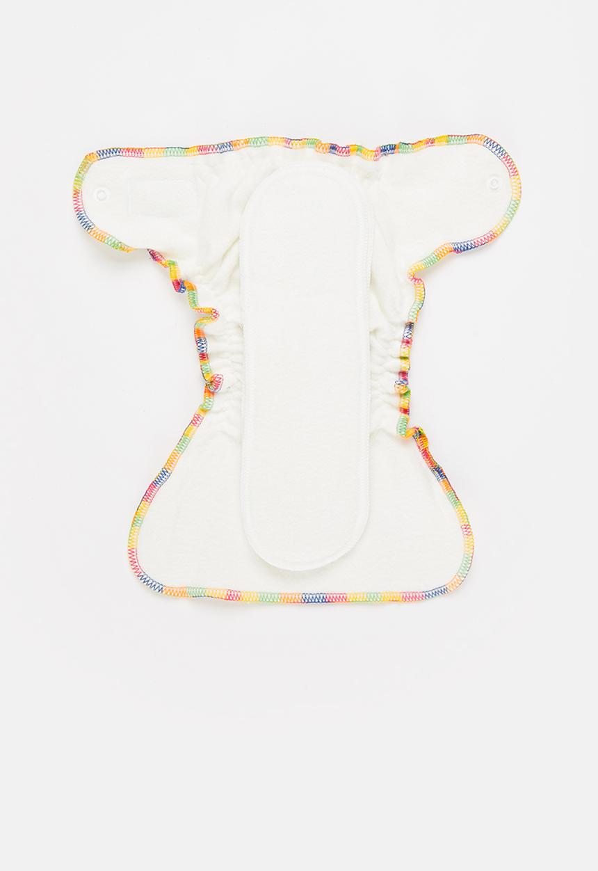 Bamboo Baby - Newborn fitted night time nappy - white