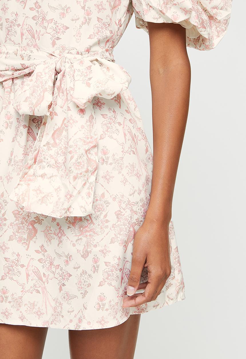 Missguided - Extreme puff sleeve print dress - lilac