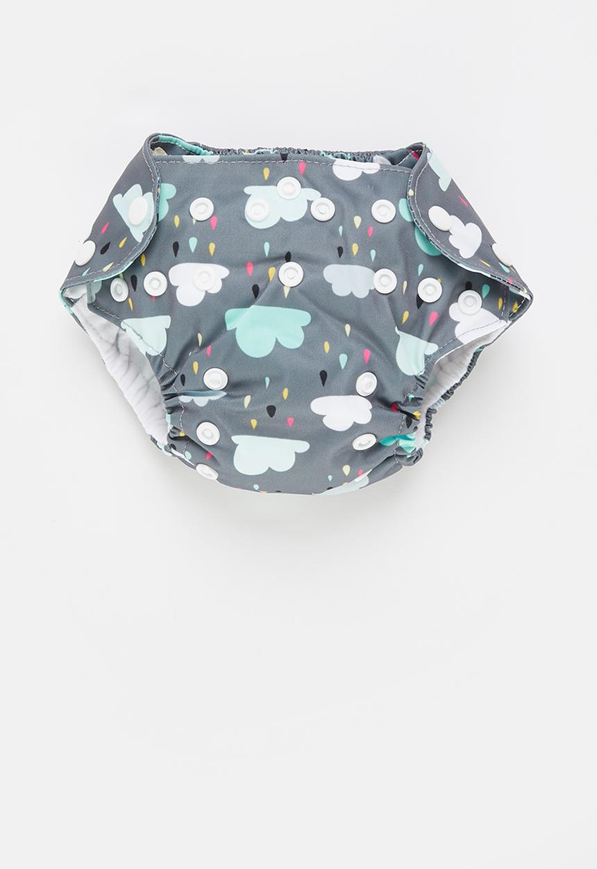 Bamboo Baby - Newborn all in one nappy - cloud
